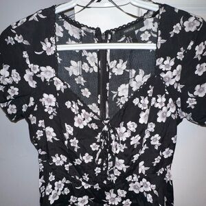 Forever 21 Black & White Floral Dress